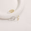Elegant Minimalist 14K Gold Plated Copper Zircon Beaded Open Ring