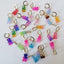 Resin Mini Color Gradient Bear Pendant Earrings