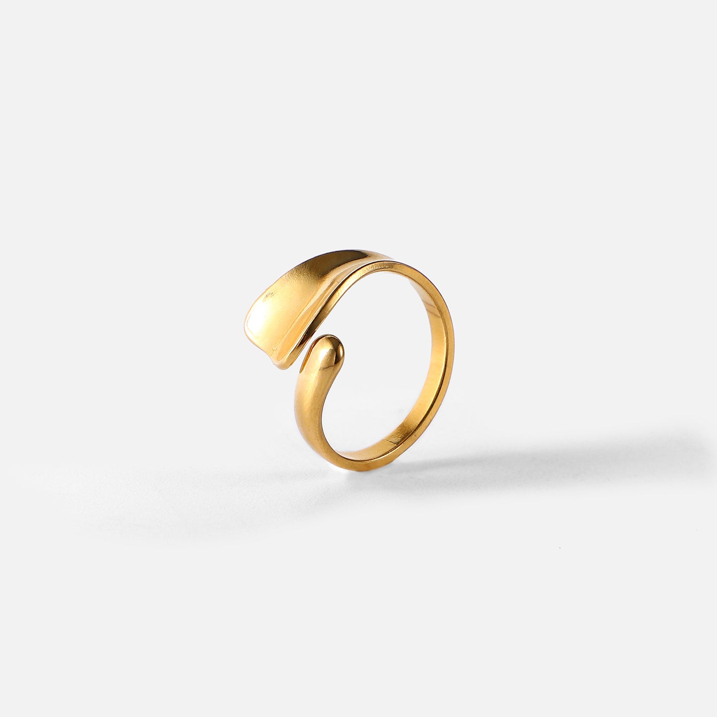 18K Gold-Plated Stainless Steel Geometric Open Ring