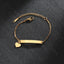 European American Creative Children's Engravable Stainless Steel Heart Bracelet