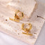 18K Gold-plated Geometric T Bar Pendant Earrings Stainless Steel