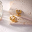 18K Gold-plated Geometric T Bar Pendant Earrings Stainless Steel