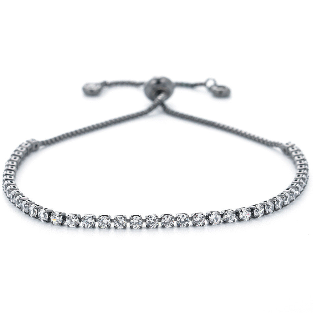 European American Fashion Zircon Multi-Color Adjustable Tennis Bracelet