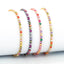 European American Fashion Zircon Multi-Color Adjustable Tennis Bracelet