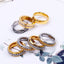 European American Stainless Steel Bead Chain Micro Setting Couple's Ring