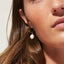 18K Gold-Plated Stainless Steel Geometric Pearl Earrings for Women
