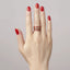 European American Multi-Color Heart-Shaped Alloy Ring - Trendy Jewelry
