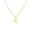 European American 18k Gold Titanium Steel Lock Pendant Necklace