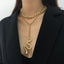 Exaggerated Vintage Snake Pendant Hip-hop Necklace with Double Layer Chain