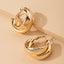 Exaggerated Round Cross Earrings South Korea Trendy Ear Buckle Minimalist Ear Jewelry Wholesale