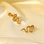 18K Gold Plated Stainless Steel Snake Earrings
