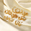 18K Gold-Plated Stainless Steel C-Shaped Chain Hoop Earrings for Women