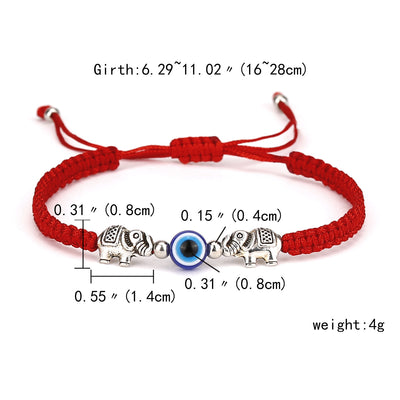 Fashion Adjustable Bracelet Creative New Blue Eye Bracelet Evil Eye Red Rope Braided Bracelet