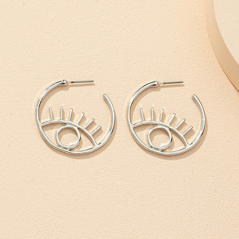 Fashion Alloy Evil Eye Statement Earrings