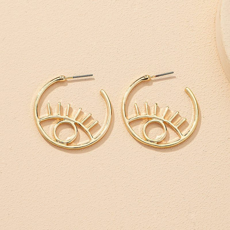 Fashion Alloy Evil Eye Statement Earrings