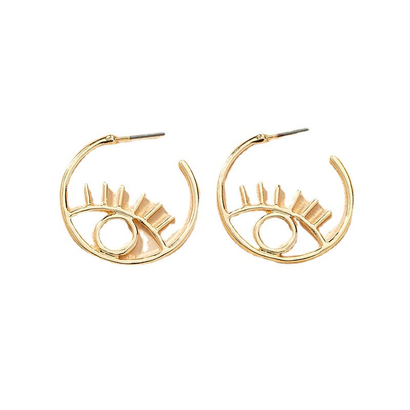 Fashion Alloy Evil Eye Statement Earrings