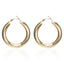 Fashion Geometric Metal Hoop Earrings - Creative Semi-Circle Design
