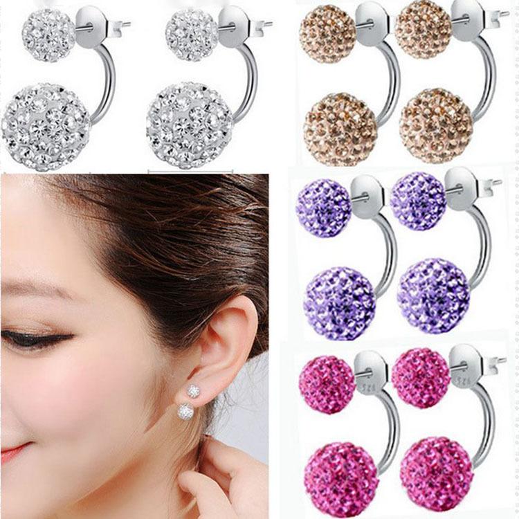 Fashion Alloy Imitated Crystal Ball Stud Earrings NHDP148370