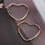 Fashion Big Circle Heart-shaped Peach Heart Love Earrings NHDP148952