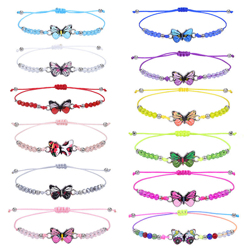 Fashion Crystal Butterfly Beaded Women's Bracelet