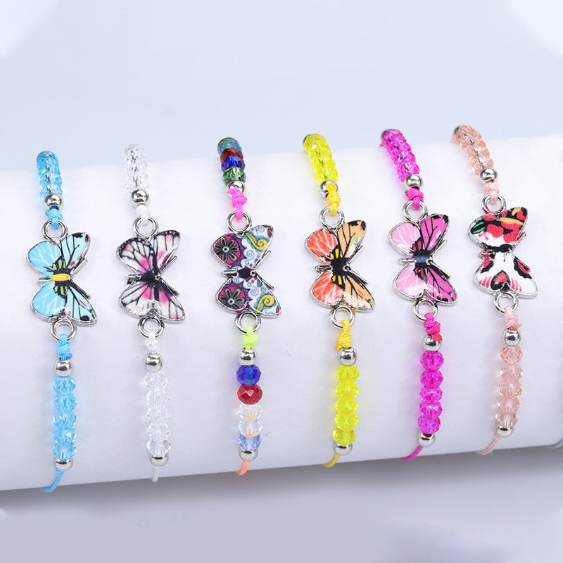 Fashion Crystal Butterfly Beaded Women's Bracelet