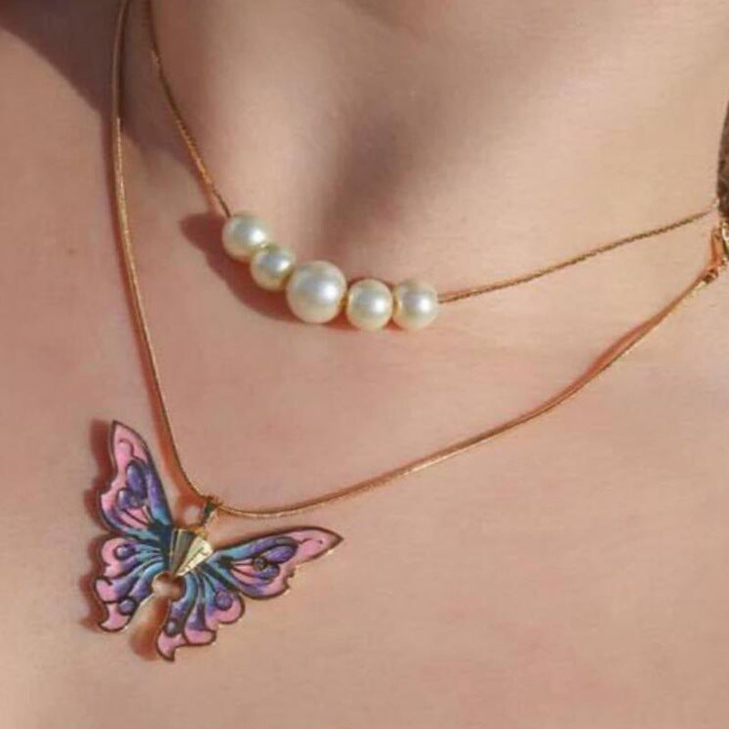 Butterfly Fairy Tale Pearl Necklace