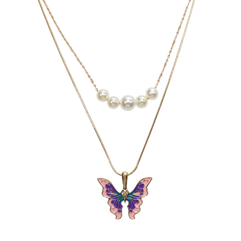 Butterfly Fairy Tale Pearl Necklace