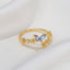 Fashion Butterfly Copper Inlay Zircon Open Ring 1 Piece