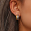 Fashion C Shape Stainless Steel Double Layer Hoop Earrings