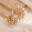 Fashion C Shape Pearl Zircon Alloy Ear Studs