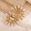Fashion C Shape Pearl Zircon Alloy Ear Studs