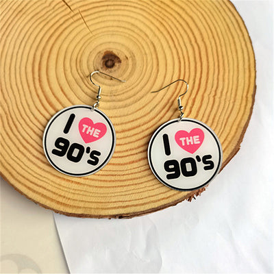 Retro Arcade Acrylic Drop Earrings for Women