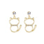 Elegant Cat Rhinestone Tassel Earrings - Long Alloy Studs for Women