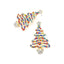 Fashion Christmas Tree Alloy Inlay Rhinestones Pearl Women'S Drop Earrings 1 Pair