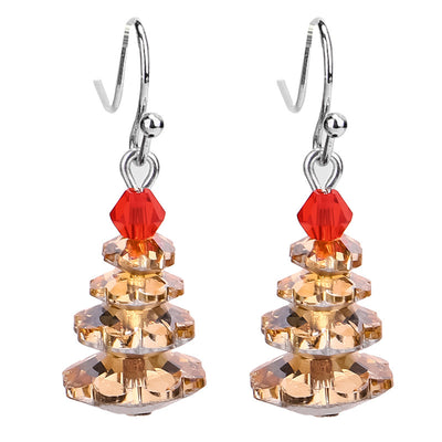 Fashion Crystal Christmas Tree Women's Drop Earrings