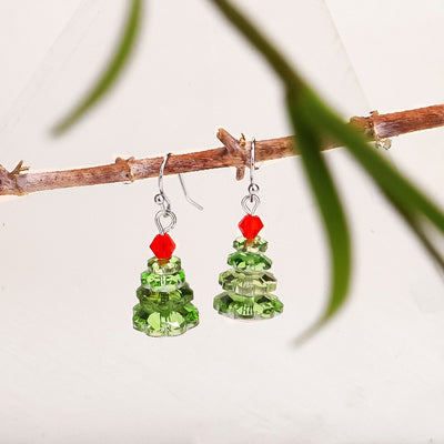 Fashion Crystal Christmas Tree Women's Drop Earrings