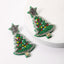Fashion Christmas Tree Plastic Braid Beads Women'S Drop Earrings 1 Pair