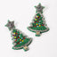 Fashion Christmas Tree Plastic Braid Beads Women'S Drop Earrings 1 Pair