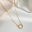 Fashion Circle Copper Necklace Inlay Zircon Copper Necklaces