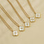 Fashion Constellation Titanium Steel Pendant Necklace Inlay Shell Stainless Steel Necklaces