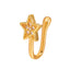 Fashion Copper Inlaid Zircon Star Nose Nail