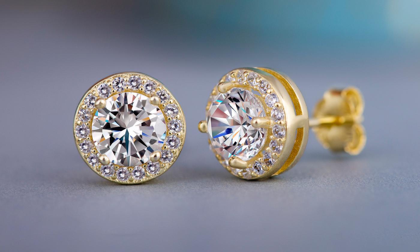 Fashion Creative Zircon Stud Earrings for Women