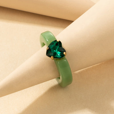 Fashion Geometric Multicolor Resin Ring for Women