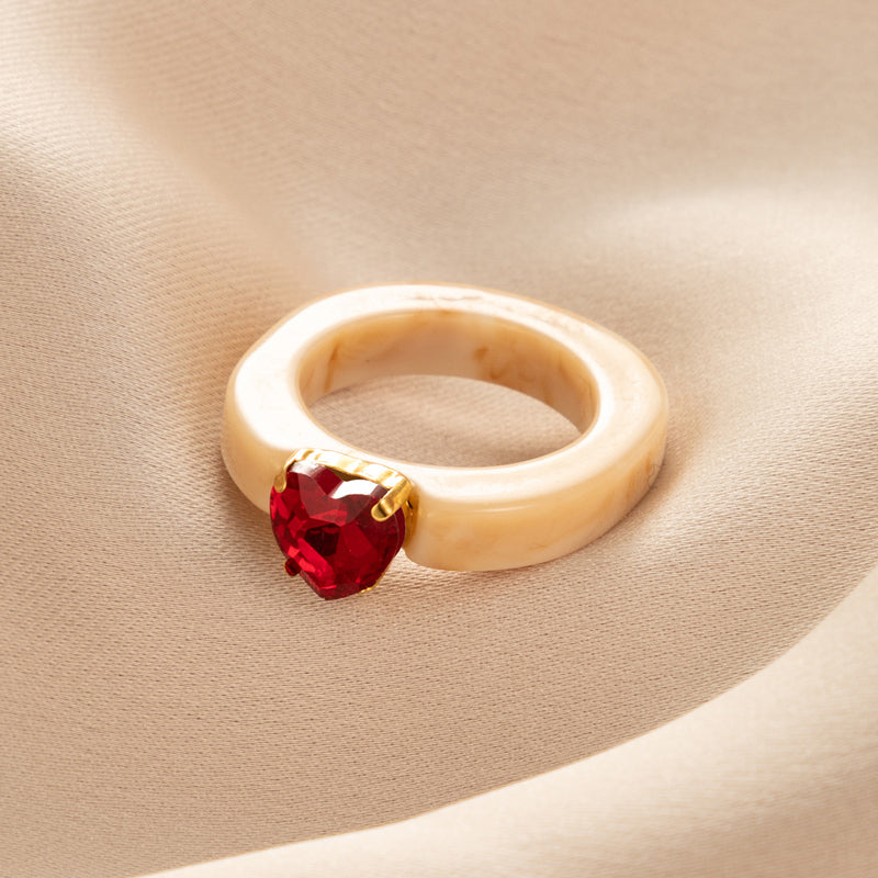 Fashion Geometric Multicolor Resin Ring for Women