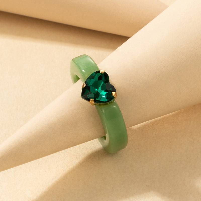 Fashion Geometric Multicolor Resin Ring for Women