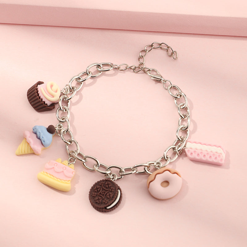 Creative Ice Cream Tassel Chain Bracelet for Kids and Women