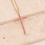 Fashion Cross Stainless Steel Copper Pendant Necklace Inlay Zircon Stainless Steel Necklaces