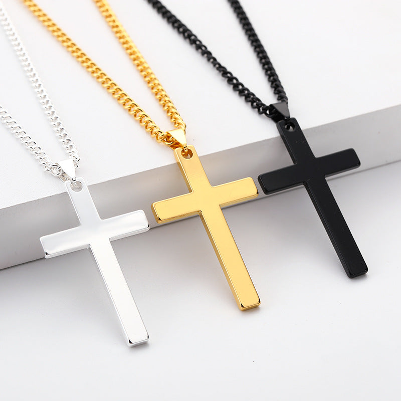 Fashion Cross Stainless Steel Men's Pendant Necklace