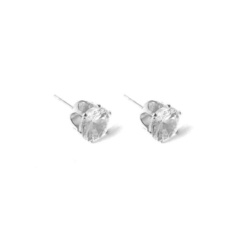 Fashion Crystal Zircon Crown Stud Earrings