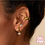 Fashion Devil'S Eye Snake Sterling Silver Zircon Ear Studs 1 Piece